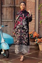 03-Piece Printed Lawn With Heavy Thread Embroidery Suit - Unstitched