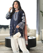 3 Piece Embroidery Suit - Unstitched