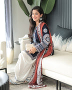 3 Piece Embroidery Suit - Unstitched
