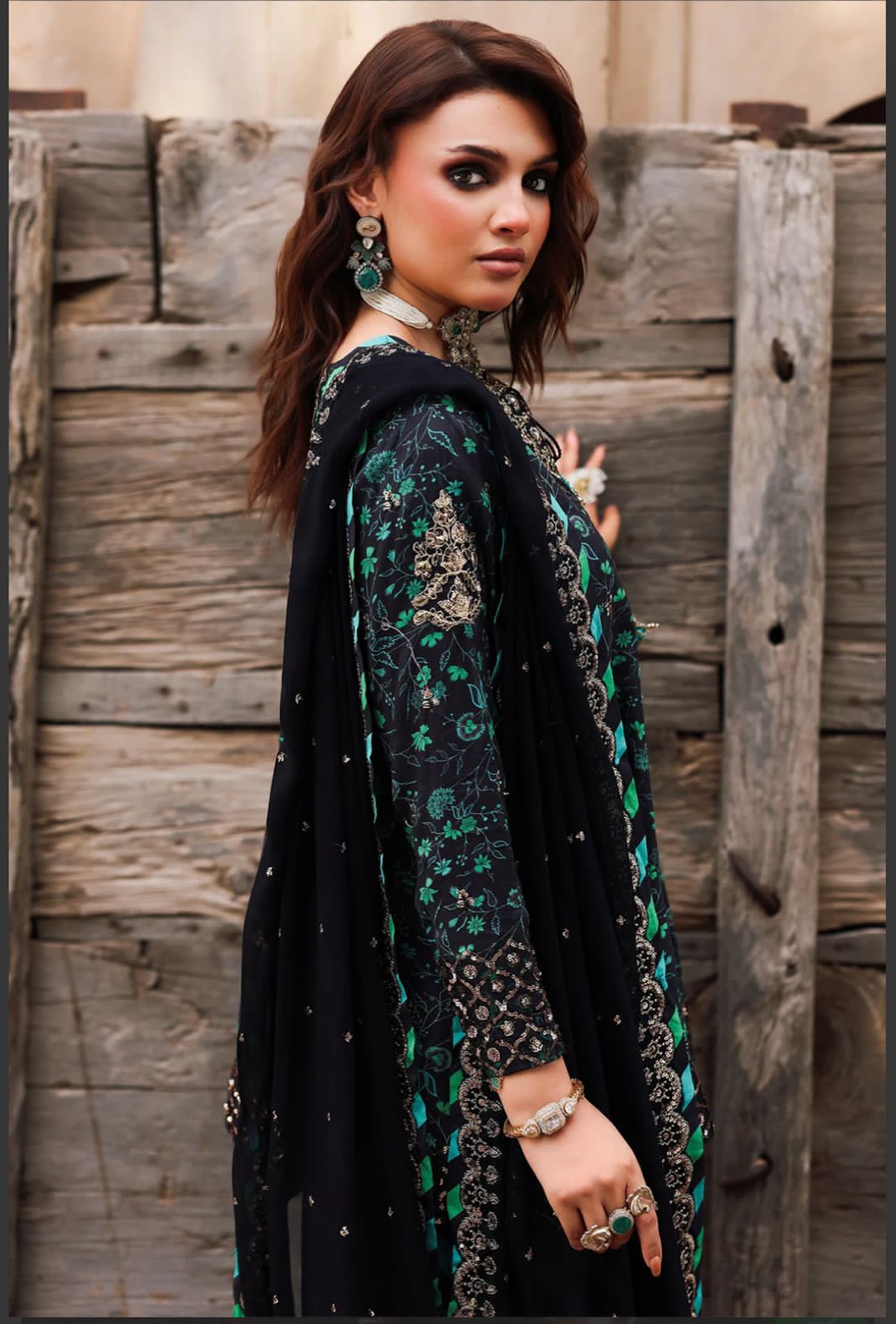 3 Piece Embroidered Suit - Unstitched