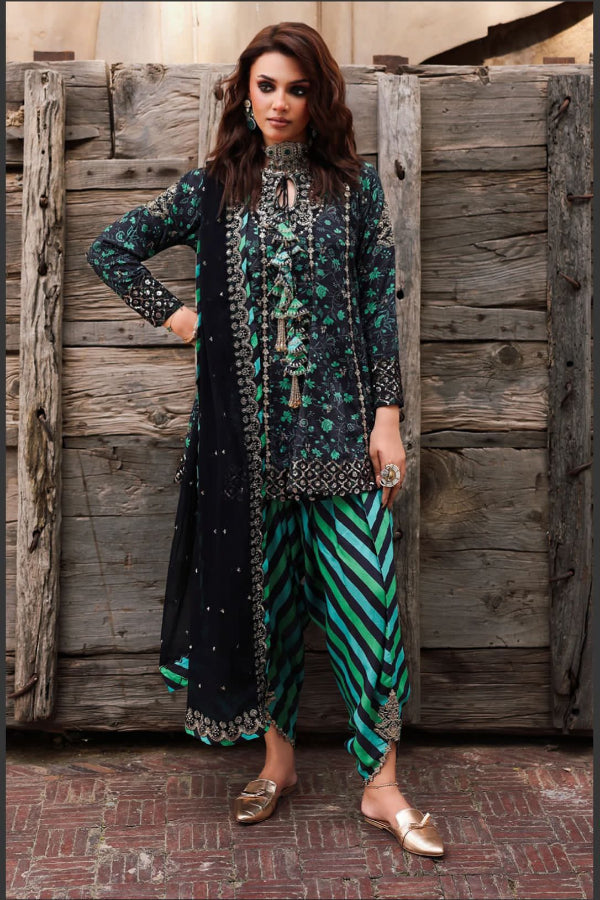 3 Piece Embroidered Suit - Unstitched