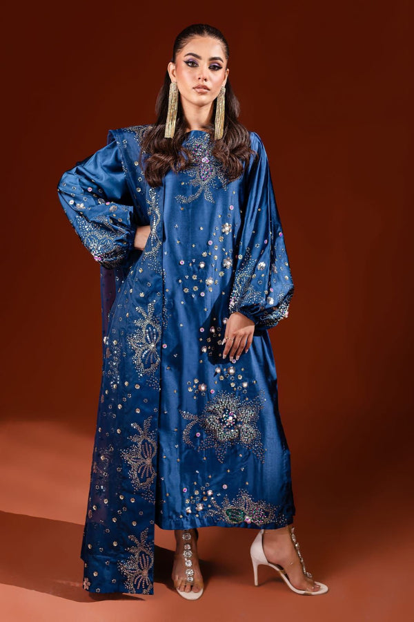 3 Piece Silk Suit Perfect for Wedding Collection - Unstitched