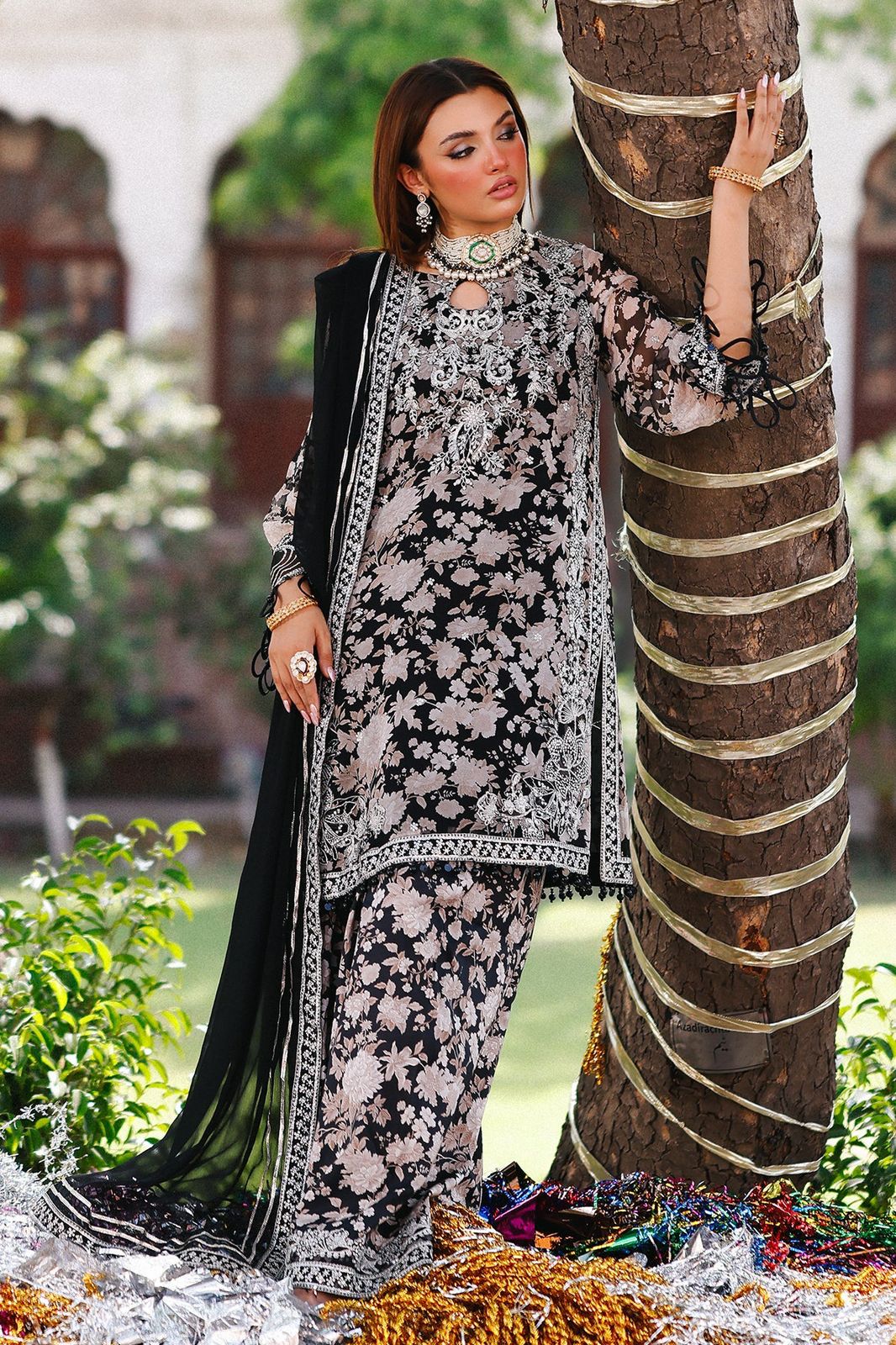 3 Piece Chiffon Suit - Unstitched