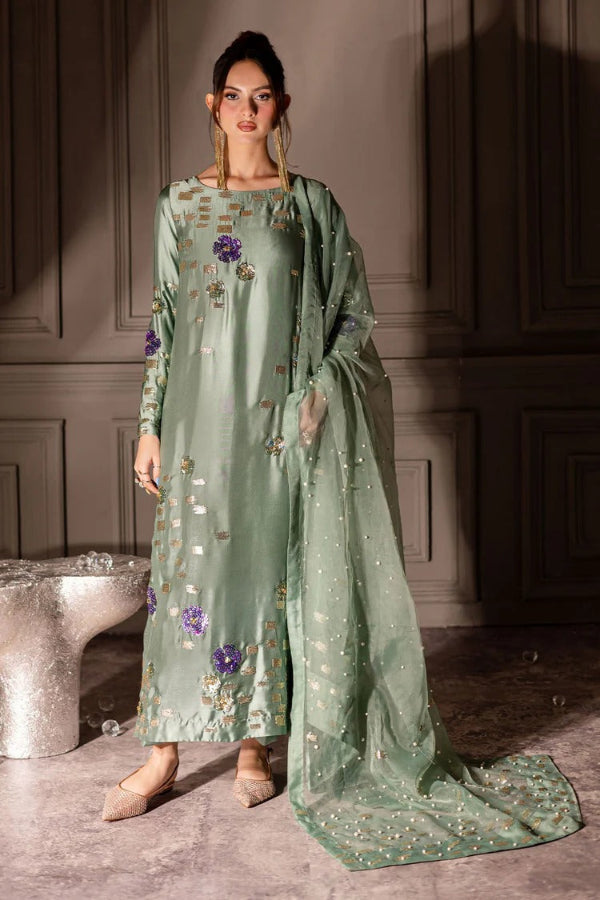 3 Piece Raw Silk Suit - Unstitched