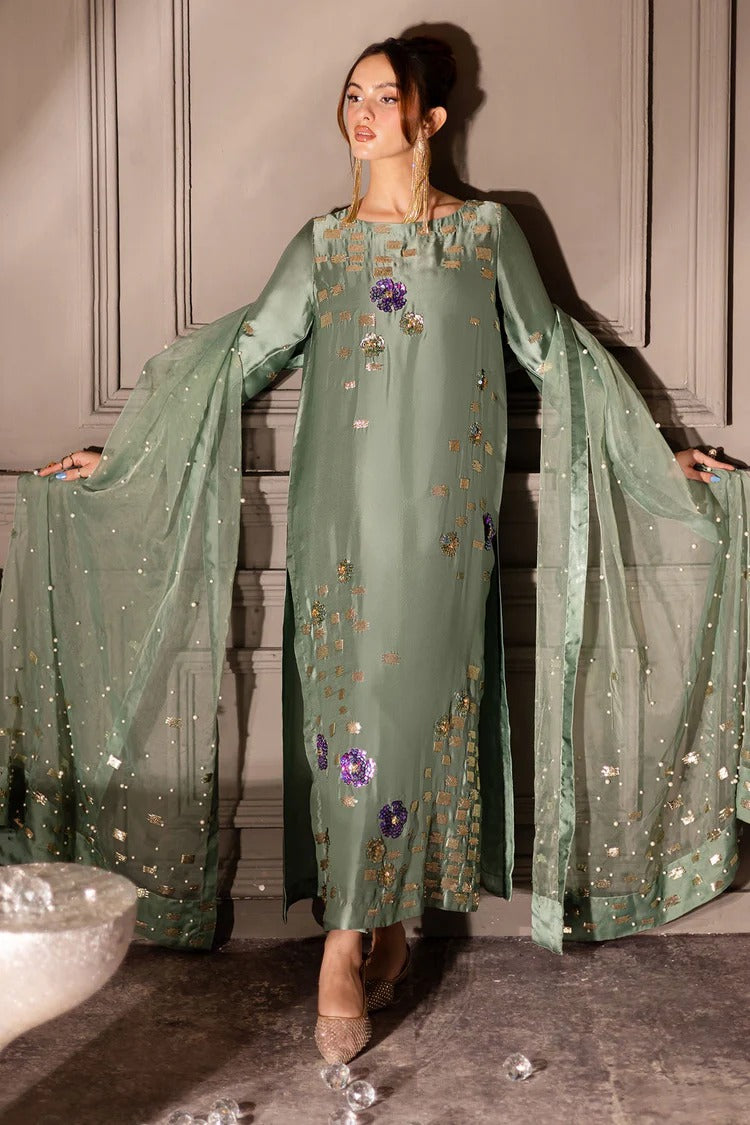 3 Piece Raw Silk Suit - Unstitched