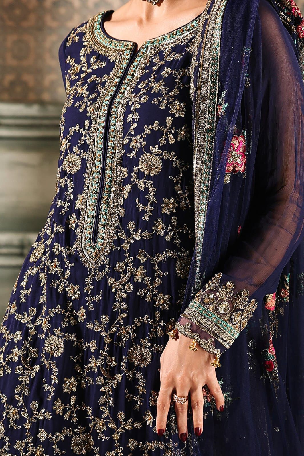 3 Piece Chiffon Suit - Unstitched