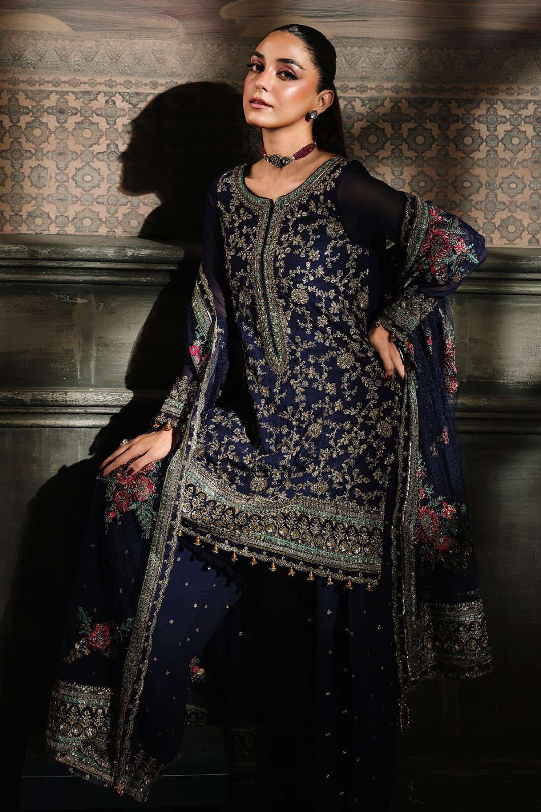 3 Piece Chiffon Suit - Unstitched