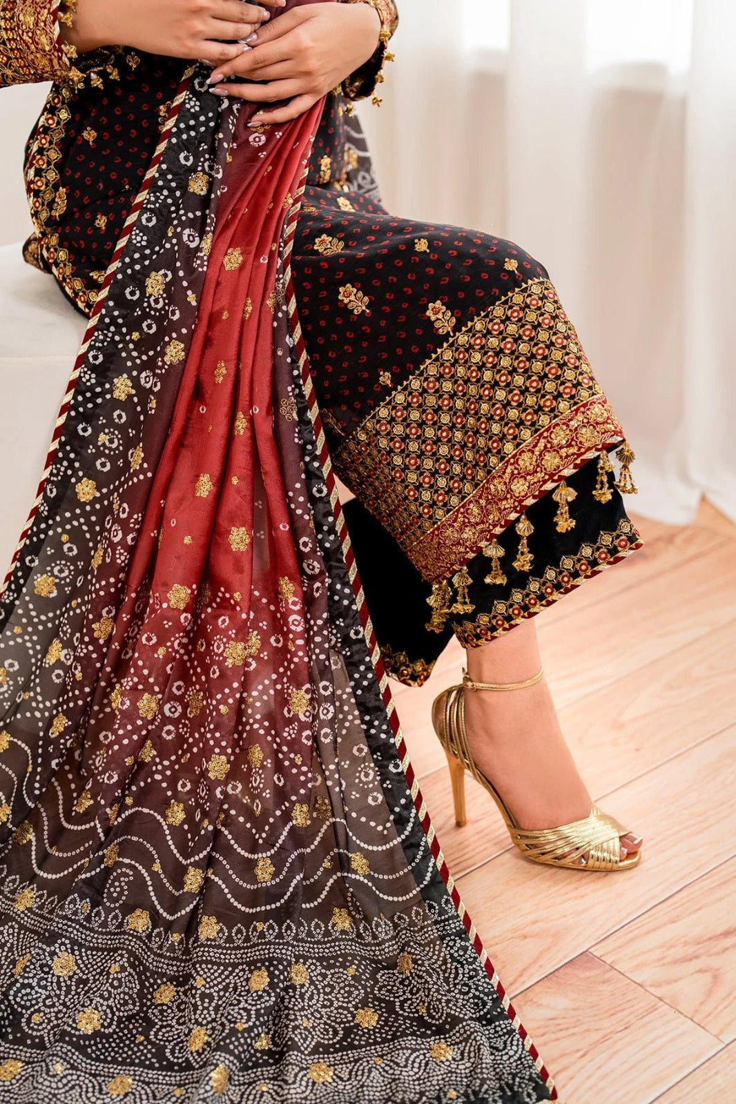 3 Piece Chiffon Suit - Unstitched