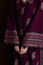 3 Piece Embroidered Cotton Suit - Unstitched