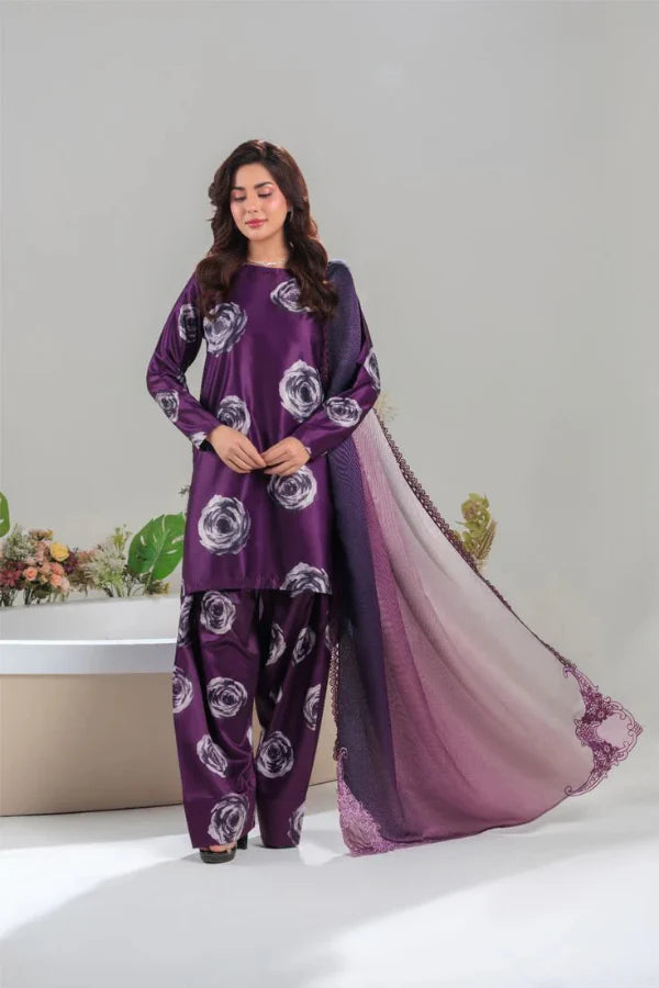 3 Piece Silk Suit - Unstitched
