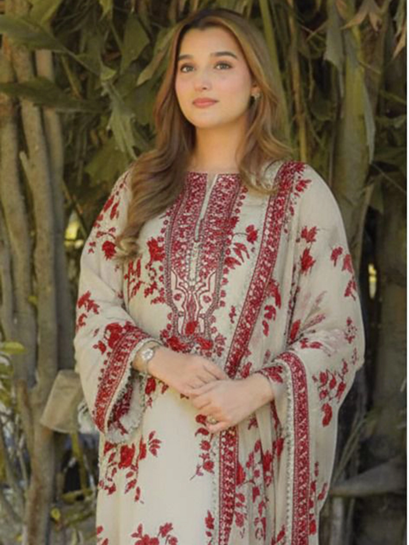 3 Piece Printed Lawn Suit - Unstitched