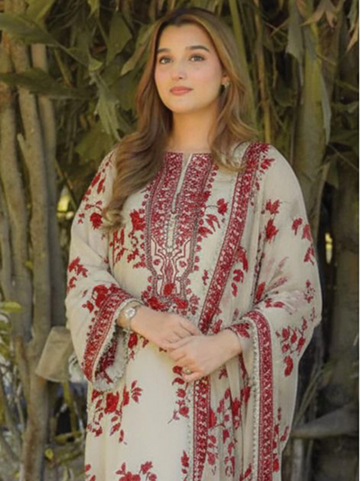 3 Piece Printed Lawn Suit - Unstitched
