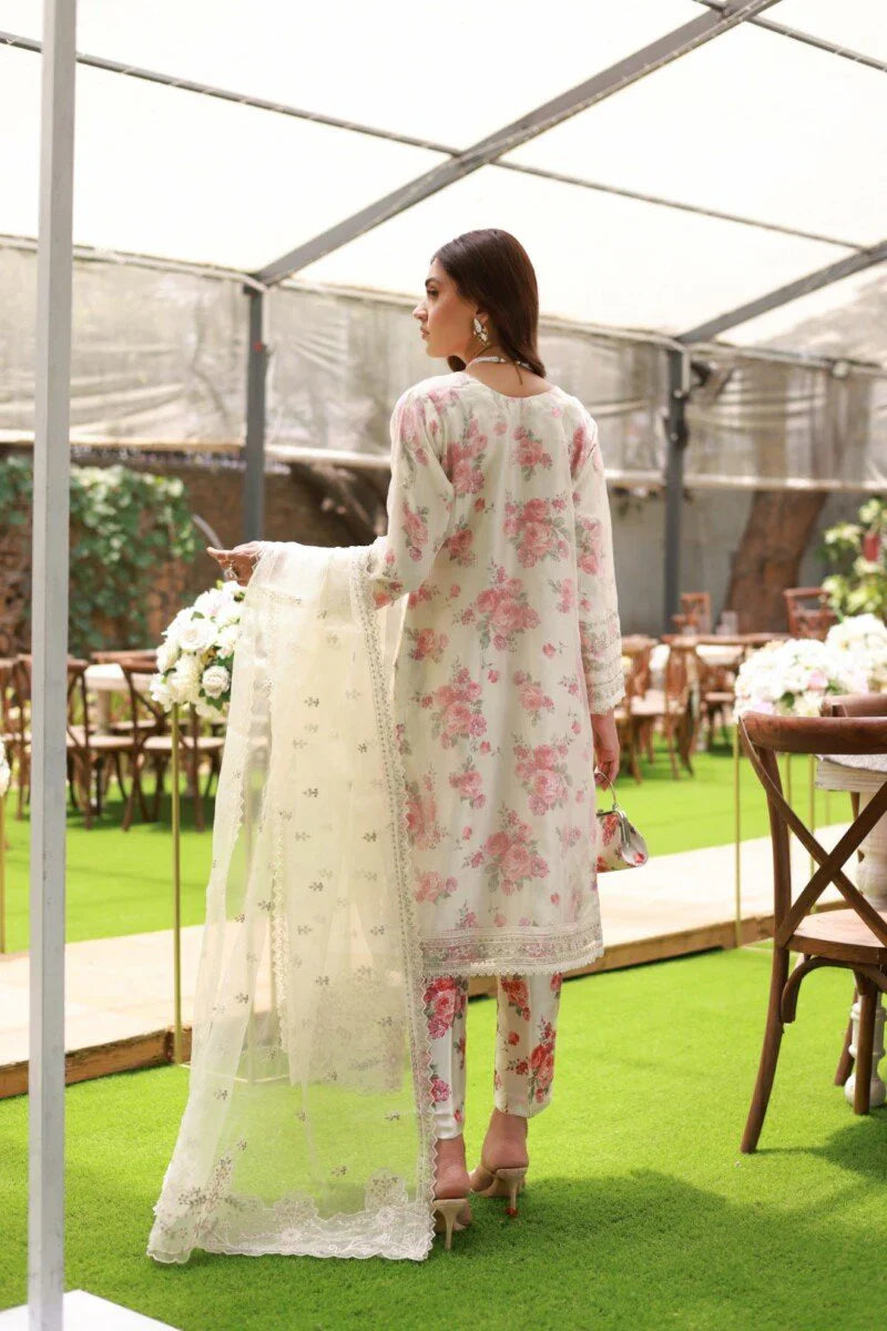 03-Piece Organza Suit - Unstitched