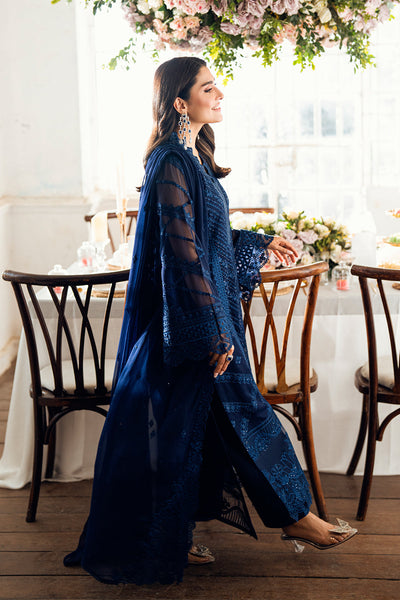 3 Piece Luxury Chiffon Dress - Unstitched