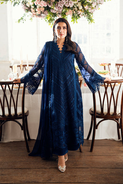 3 Piece Luxury Chiffon Dress - Unstitched