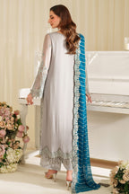3 Piece Embroidery Chiffon Suit - Unstitched
