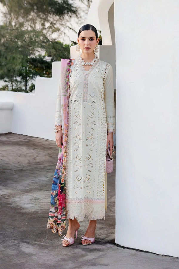 03-Piece Lawn Suit With Embroidery - Unstitched