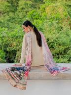 03-Piece Lawn Suit With Embroidery - Unstitched
