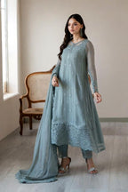 3 Piece Chiffon Suit - Unstitched