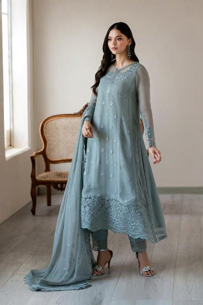 3 Piece Chiffon Suit - Unstitched