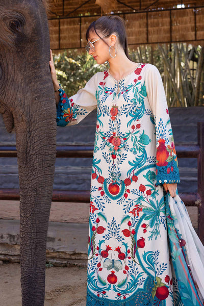 03-Piece Printed Lawn Suit - Unstitched