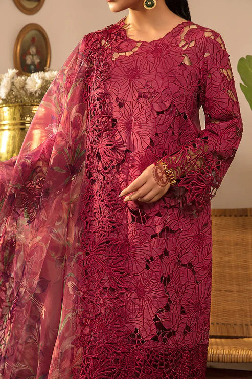 03-Piece Suit With Chikankari Embroidery - Unstitched