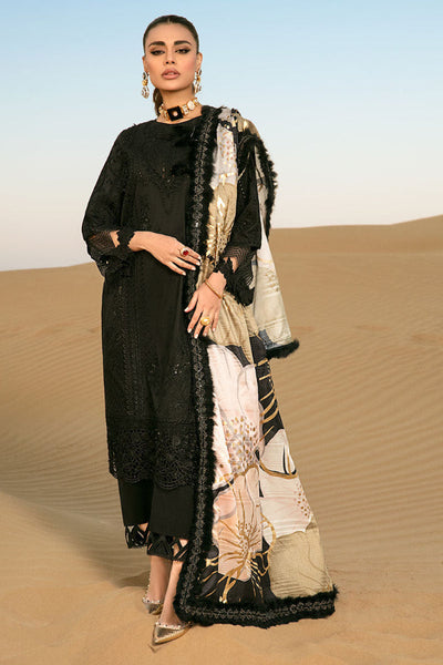 3 Piece Chikankari Embroidered Suit - Unstitched