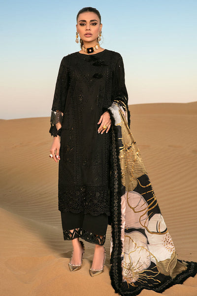 3 Piece Chikankari Embroidered Suit - Unstitched