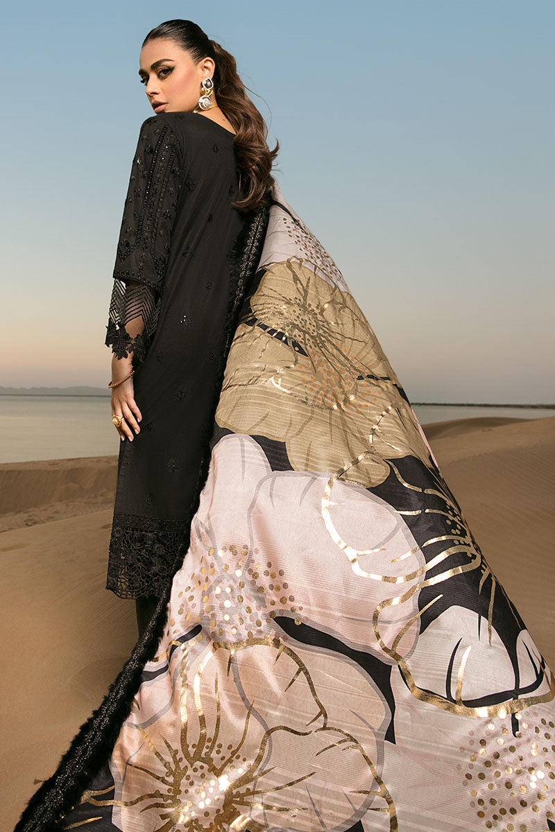 3 Piece Chikankari Embroidered Suit - Unstitched