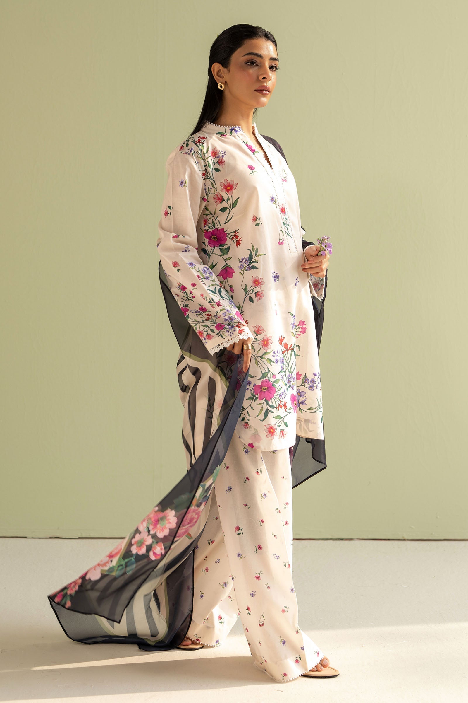 3 Piece Designer Suit - Unstitched