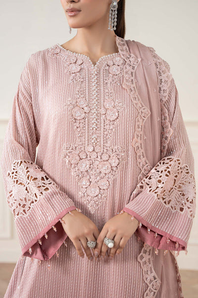 3 Piece Chiffon Embroidery Suit - Unstitched
