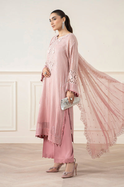 3 Piece Chiffon Embroidery Suit - Unstitched