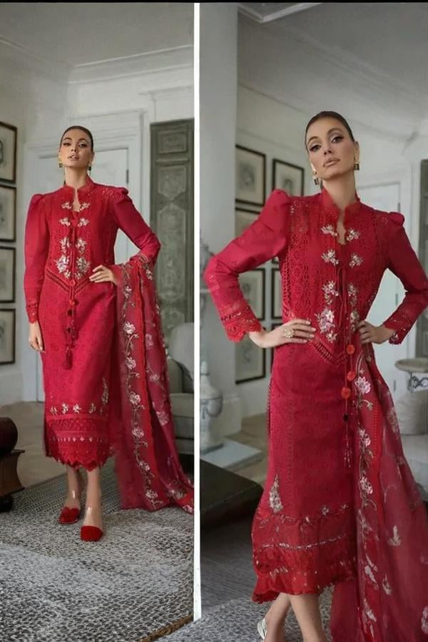 3 Piece Luxury Lawn Dress - Unstitched