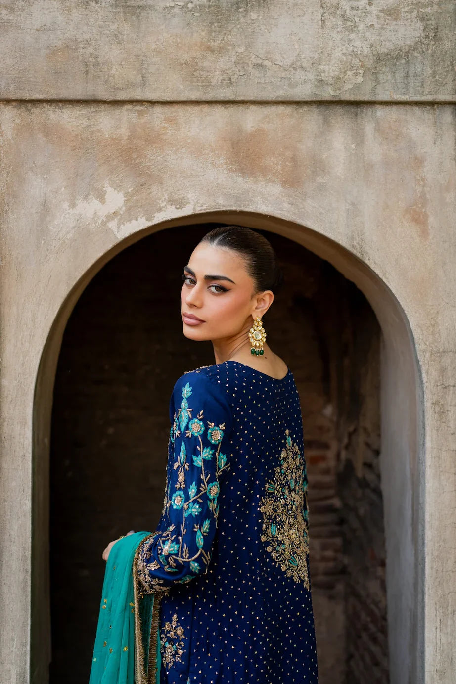 03-Piece Chiffon Suit With Heavy Embroidery - Unstitched