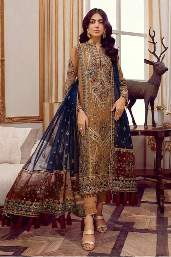 3 Piece Embroidery Suit - Unstitched