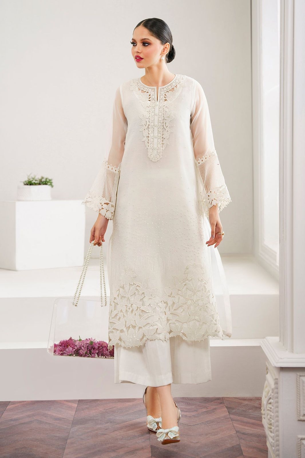 3 Piece Embroidery Suit - Unstitched