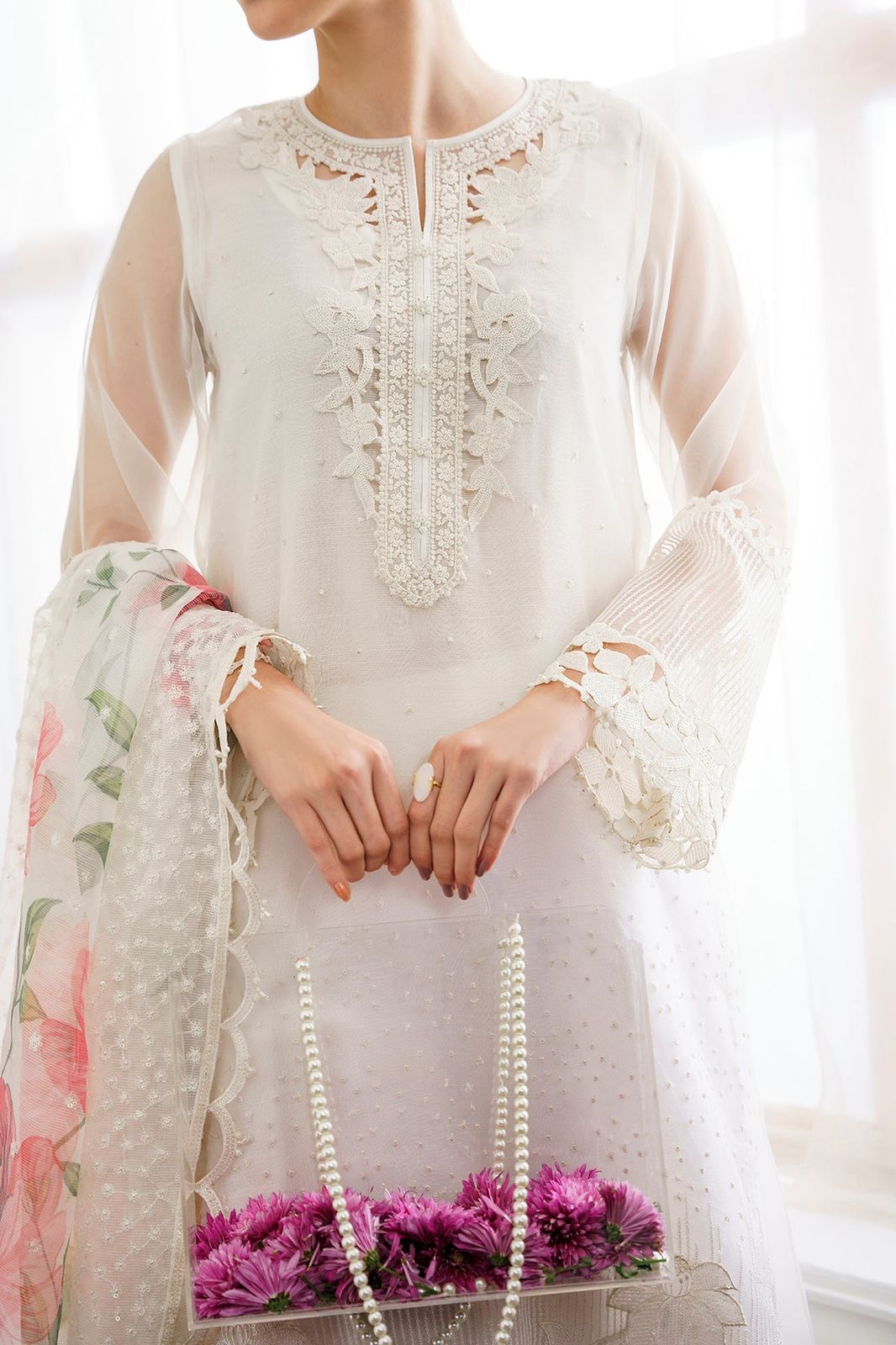 3 Piece Embroidery Suit - Unstitched