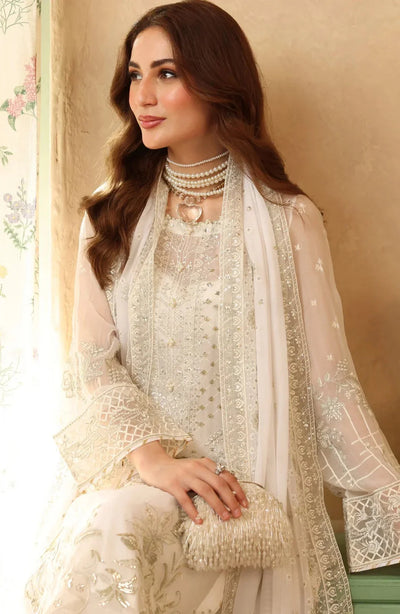 03-Piece Chiffon Suit With Embroidery - Unstitched