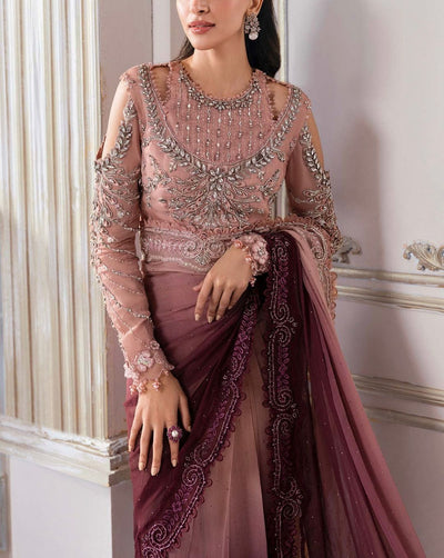 Embroidered Chiffon Saare - Unstitched