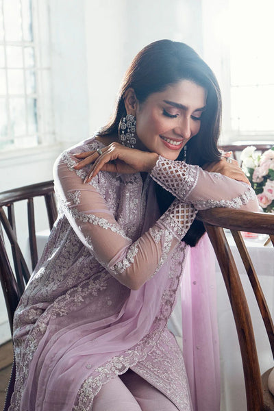 3 Piece Chiffon Embroidery Suit - Unstitched