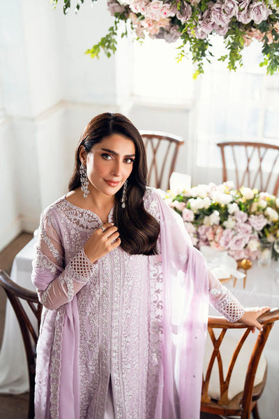 3 Piece Chiffon Embroidery Suit - Unstitched