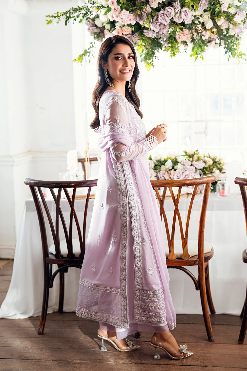 3 Piece Chiffon Embroidery Suit - Unstitched