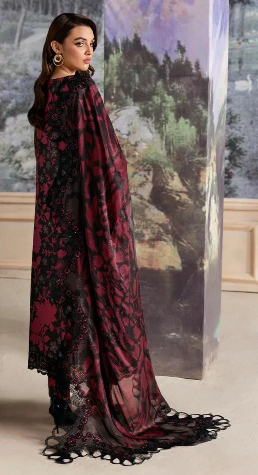 3 Piece Embroidery Lawn Suit - Unstitched
