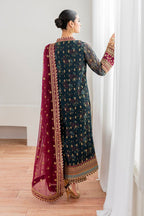 3 Piece Chiffon Embroidery Suit - Unstitched