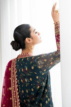 3 Piece Chiffon Embroidery Suit - Unstitched