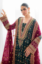 3 Piece Chiffon Embroidery Suit - Unstitched
