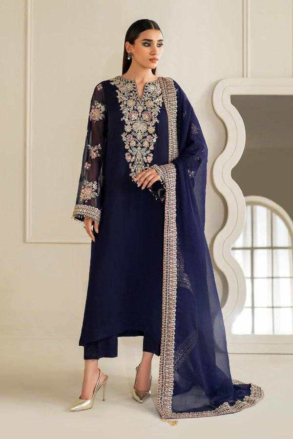 3 Piece Chiffon Suit - Unstitched