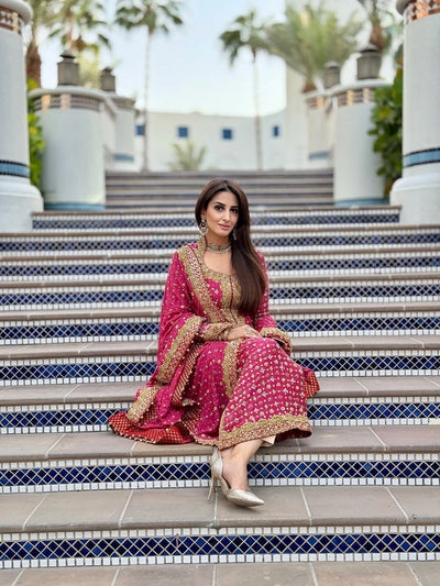 3 Piece Chiffon Suit - Unstitched