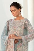 3 Piece Chiffon Suit for Bridal Wear - Unstitched