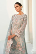 3 Piece Chiffon Suit for Bridal Wear - Unstitched